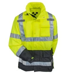 Tingley Jackets: Icon LTE ANSI Class 3 Hi Vis Yellow Waterproof J27122 Men's Jacket -Outlet Vestucia Store tingley j27122 hv f 01