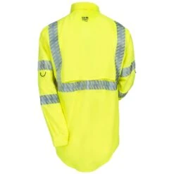Tingley Shirts: Job Sight Class 3 Men's High Vis Lime S76522 Long-Sleeve Sportsman Shirt -Outlet Vestucia Store tingley s76522 b 01