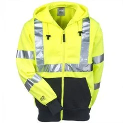 Tingley Sweatshirts: Men's S78122 Lime Green High-Visibility Hooded Sweatshirt -Outlet Vestucia Store tingley s78122 f 01