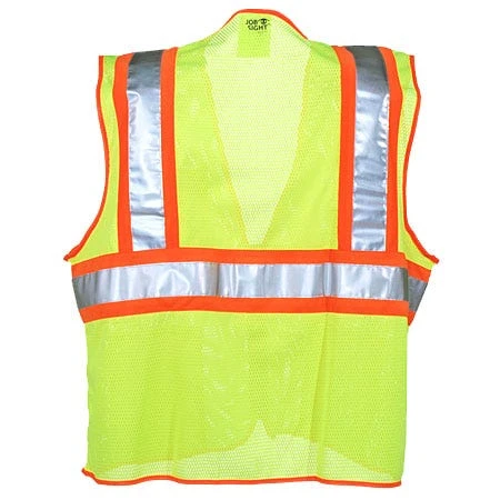 Tingley Vests: Unisex Neon Green Two-Tone V70642 High-Visibility Work Vest 5 Tingley Vests: Unisex Neon Green Two-Tone V70642 High-Visibility Work Vest - Image 3