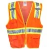 Tingley Vests: Men's Hi-Vis V73859 Fluorescent Orange/Yellow Surveyor Vest -Outlet Vestucia Store v73859 tingleyf 01