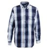 Wolverine Apparel: Men's W1203980 417 FR FireZer0 Navy Plaid Long Sleeve Twill Shirt 1 Wolverine Apparel: Men's W1203980 417 FR FireZer0 Navy Plaid Long Sleeve Twill Shirt -Outlet Vestucia Store w1203980 417 1